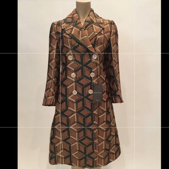 Gucci Tan and Copper Double Breasted Coat - Picture 8 of 8